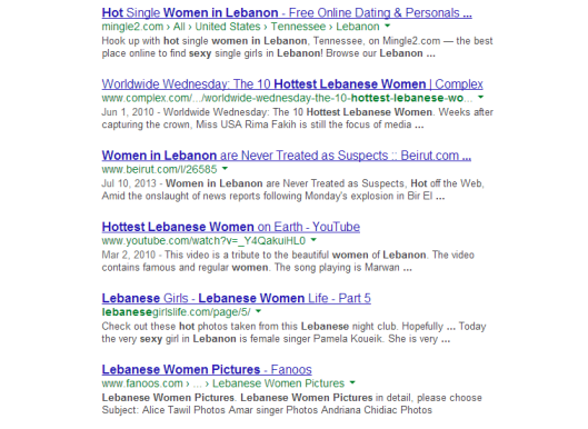 Lebanese Women on google
